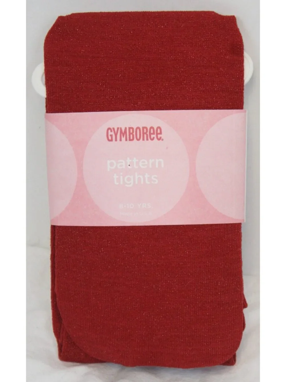 2006 Gymboree Family Portrait Tights sz 8-10 Red Sparkle Holiday Xmas Footed